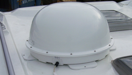 image of a motorhome satellite dome